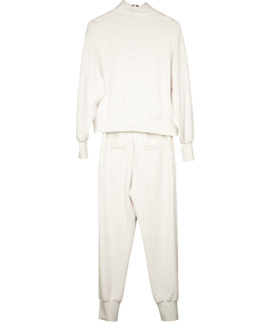 VARLEY Beige 2-piece Doublesoft Davidson Zip Top And Slim Cuff Joggers 27.5 Set UK XS/S