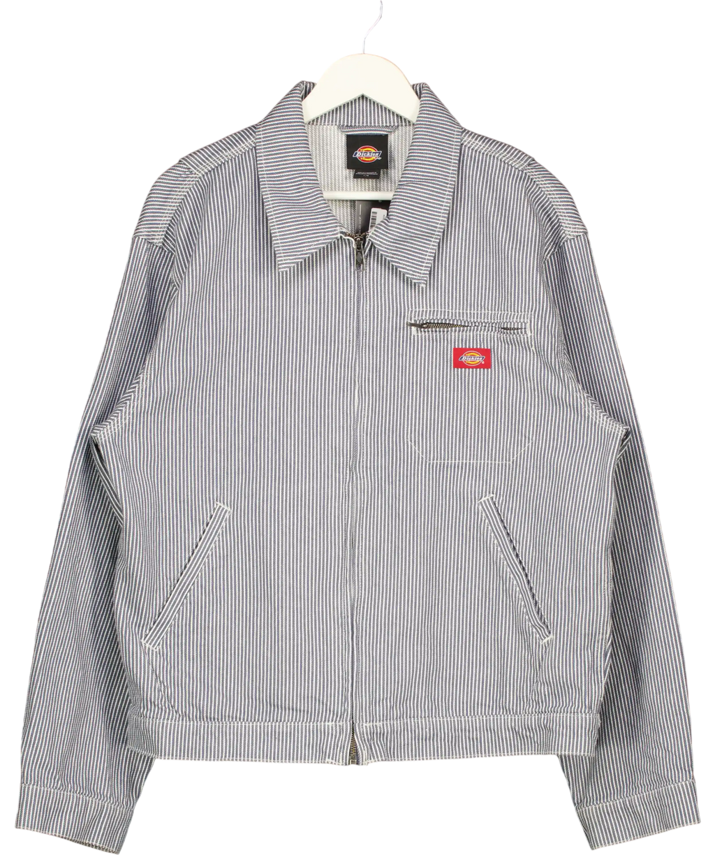 Dickies Blue Hickory Long Sleeve Work Shirt UK L