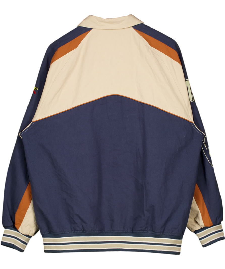 Aelfric Eden Blue Embroidered Canvas Racing Jacket UK L