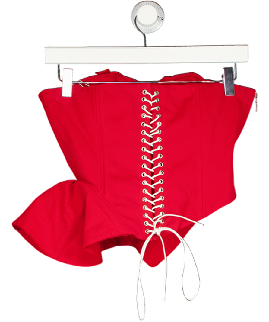 Ibiboss Red Structured Floral Corset UK L