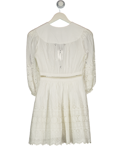 Zimmermann White Broderie Day Dress Sz 0p (petite) UK 6