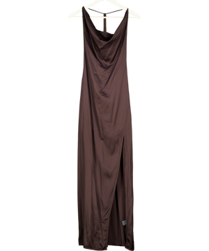 H&M Black Maxi Silk Dress UK S