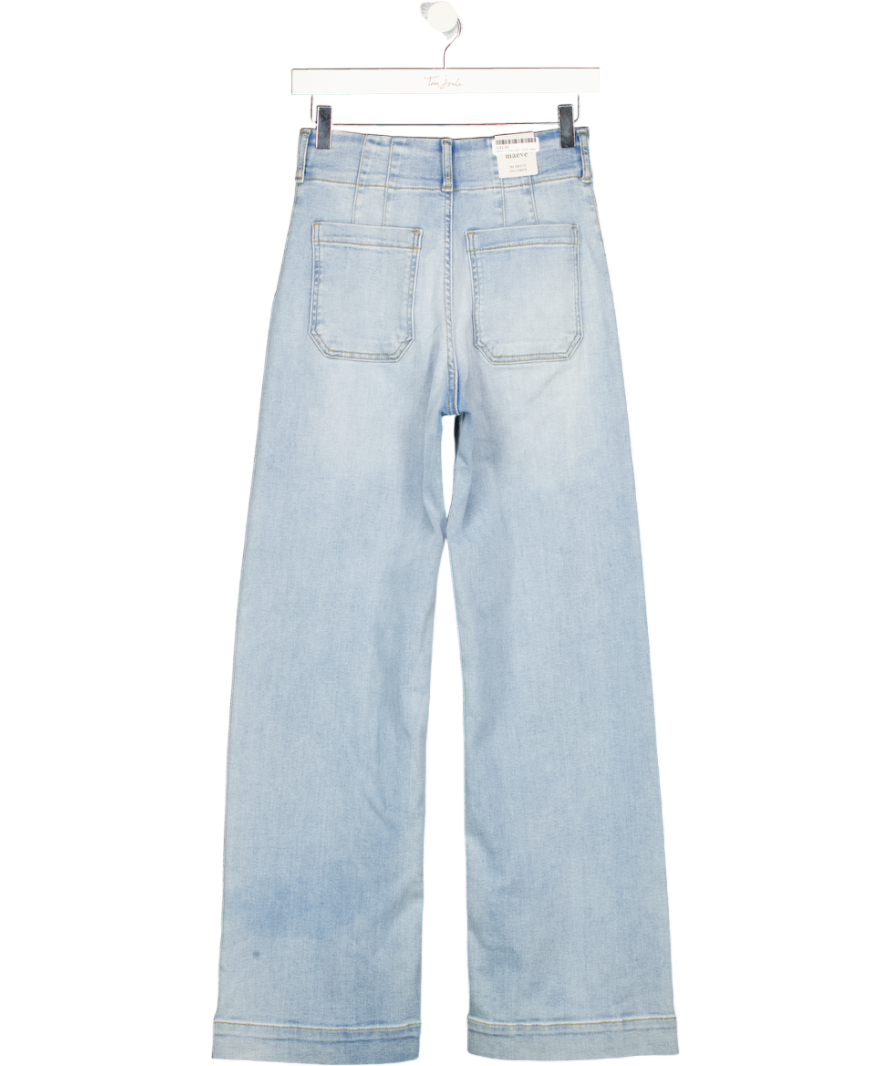 ANTHROPOLOGIE Blue The Colette Full-length Wide-leg Jeans By Maeve W25