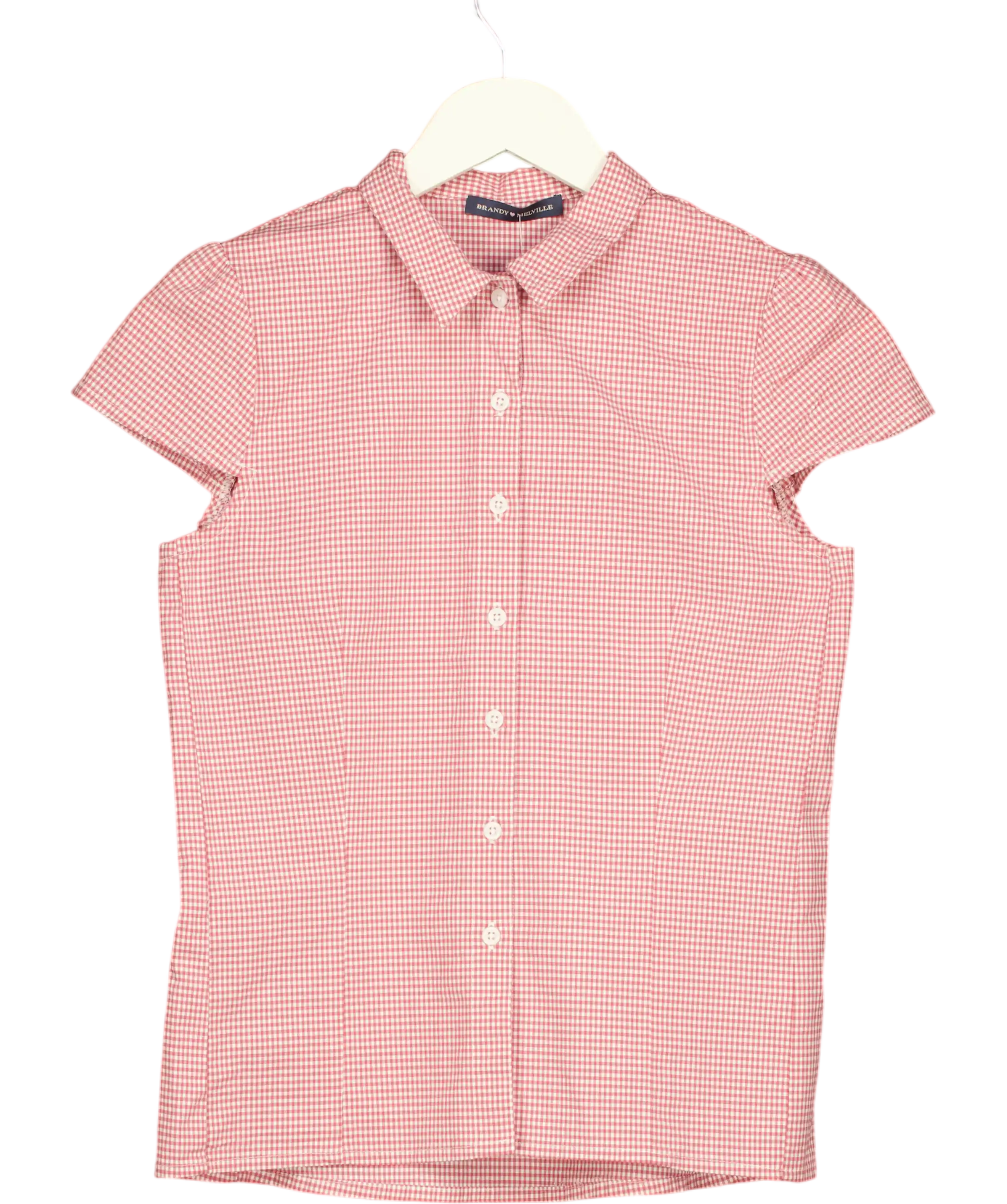 Brandy Melville Red Rue Plaid Top UK M