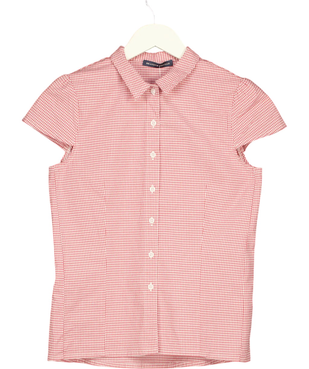 Brandy Melville Red Rue Plaid Top UK M