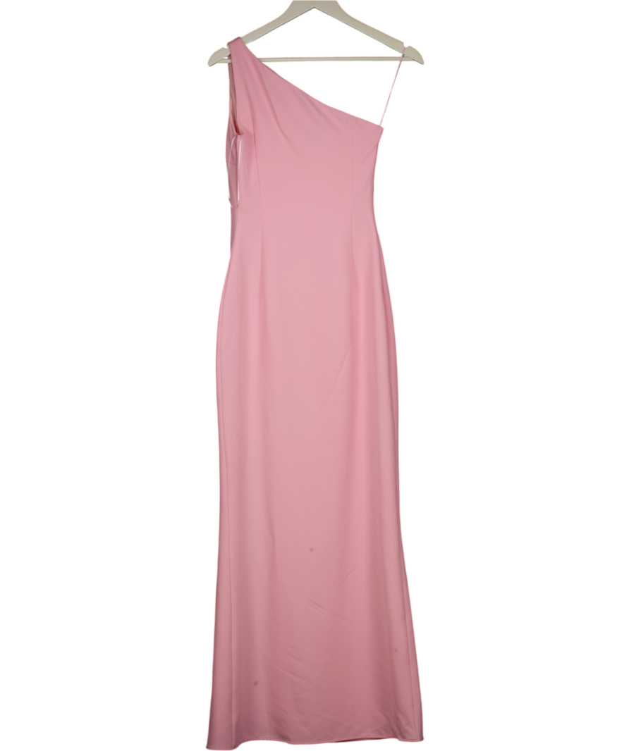 PRETTY LAVISH Pink One Shoulder Maxi Dress UK 6