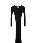 Superdry Black Ribbed Knit Midi Dress UK 6
