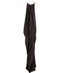 ZARA Black Satin Relaxed Maxi Dress UK S