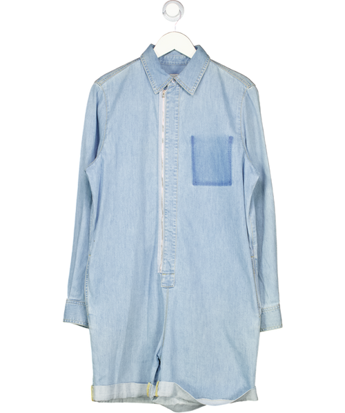 Stella McCartney Light Blue Denim Zip Front Playsuit It42 UK 10