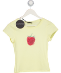 White Fox Yellow Make An Impression Baby Tee UK S
