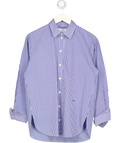 FRAME Blue & White Striped 100% Organic Cotton Oversize Classic Shirt UK XXS