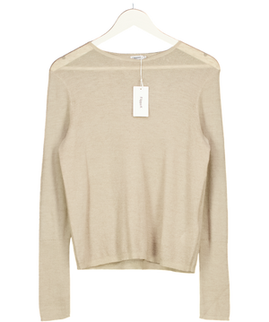 FILIPPA K Ines Beige Mohair & Wool Blend Fine Knit Jumper UK S