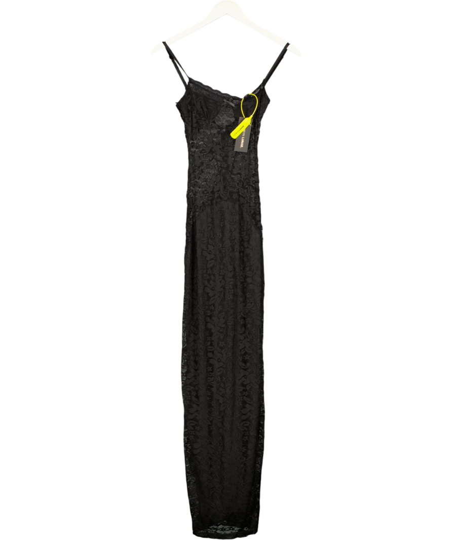 LEMON LUNAR Black The Lina Lace Maxi Dress UK XS Reliked LEMON LUNAR Black The Lina Lace Maxi Dress UK XS Reliked
