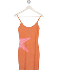 WHITE FOX Orange Sparkle Kn It Mini Dress UK XS