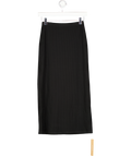 REFORMATION Black Ribbed Tencel Blend Maxi Skirt UK XS