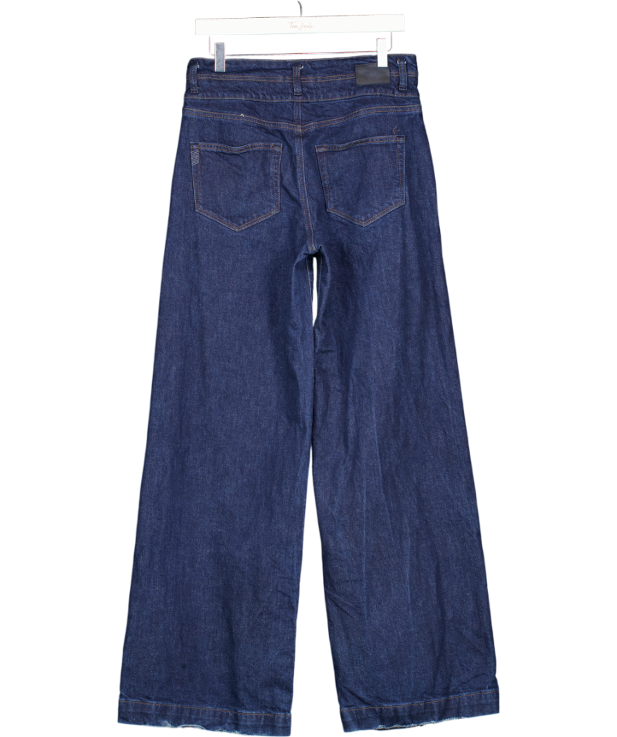 PAIGE Dark Blue Harper Wide-leg Jeans W28