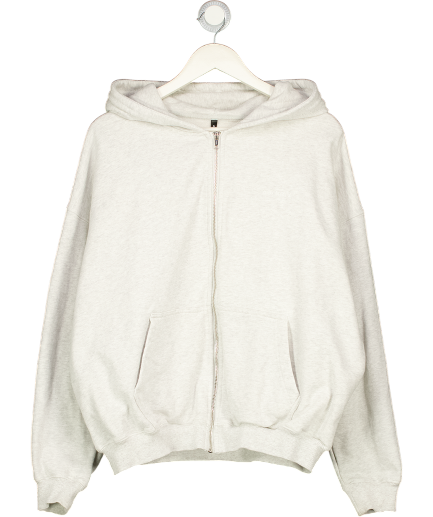 ADANOLA Light Grey Zip Hoodie UK M