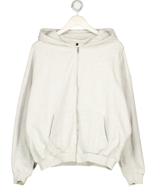 ADANOLA Light Grey Zip Hoodie UK M