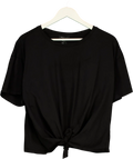 New Look Black Knotted Top UK 22