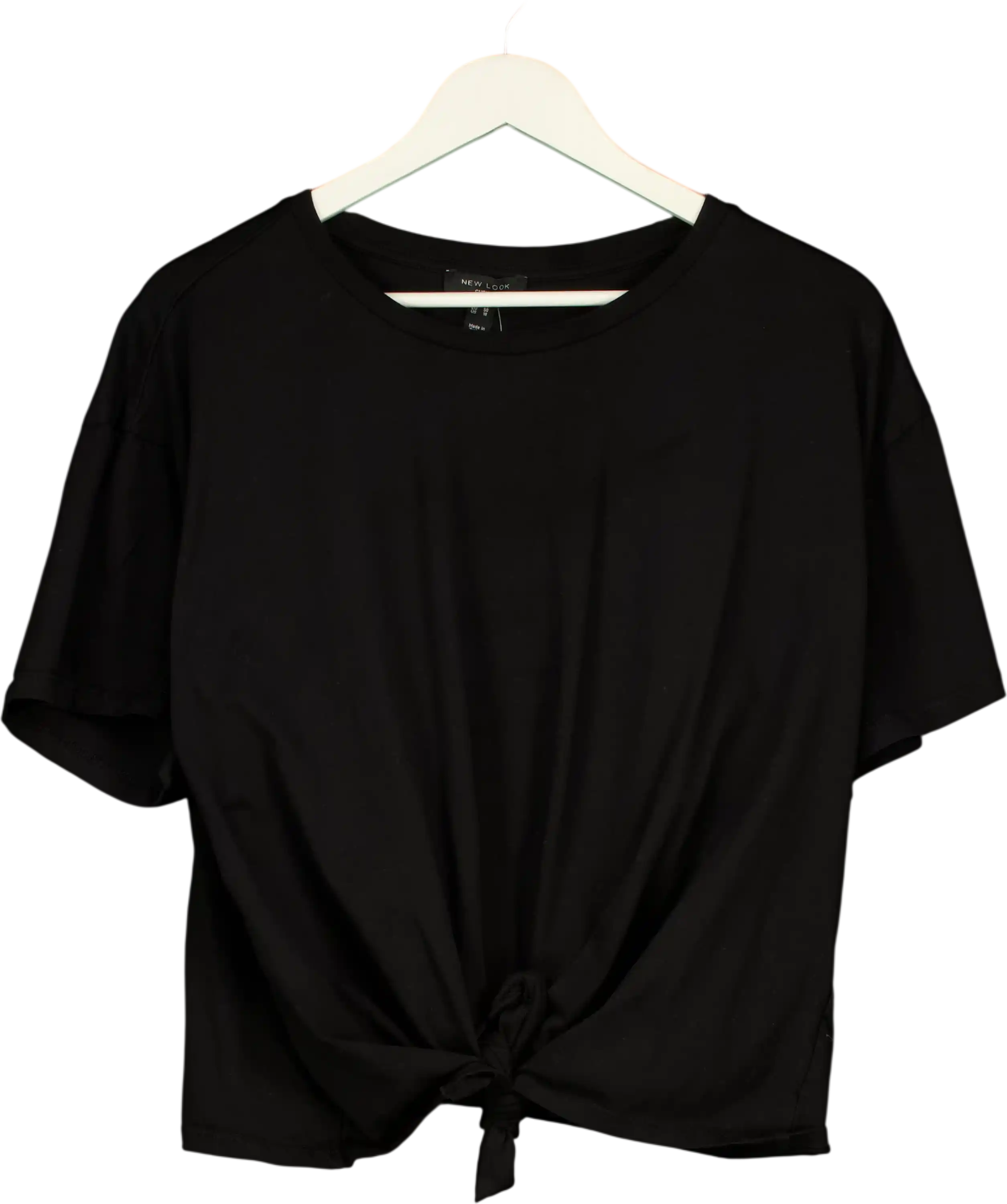New Look Black Knotted Top UK 22