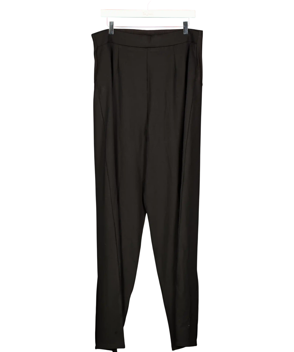 Next Black Elastic Back Wide Leg Trousers UK 18