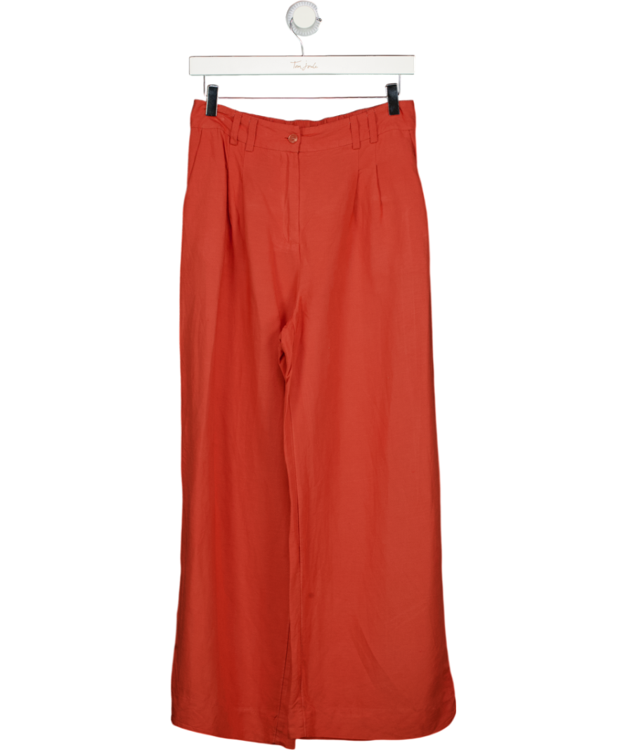 Phase Eight Rust Brown Lottie Linen Rich Trousers UK 10