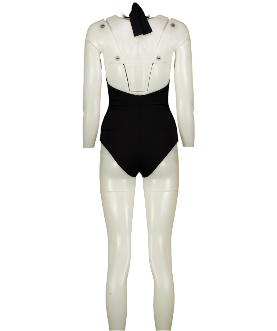 REFORMATION Black Tala Deep V One Piece Swimsuit UK S