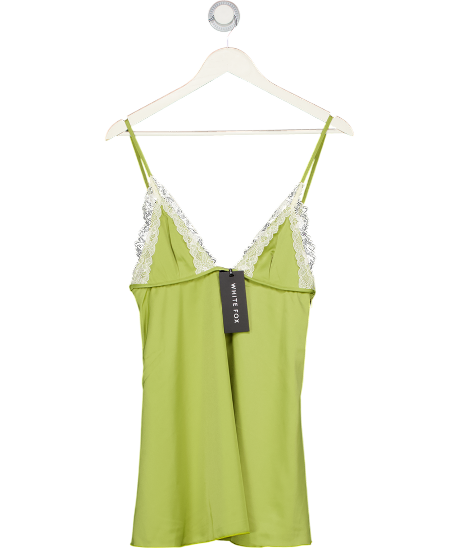 White Fox Far Off Places Mini Dress Matcha Green UK S