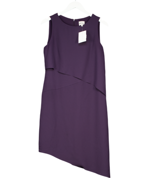 REISS Deep Amethyst Purple Aya Asymmetric shift Dress UK 10