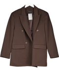ASOS Brown Double Breasted Oversized Blazer UK S