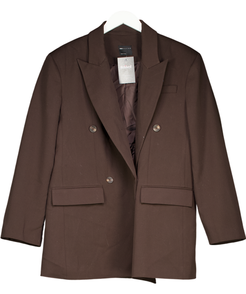 ASOS Brown Double Breasted Oversized Blazer UK S