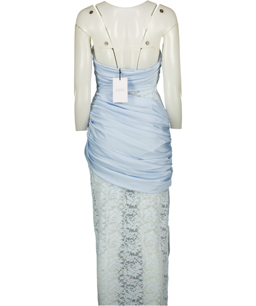 CLUB L LONDON Dulcie Powder Blue  Maxi Dress With Wrap-details UK 10