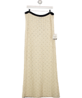 ASOS Cream Contrast Trim Crochet Bandeau Dress UK L