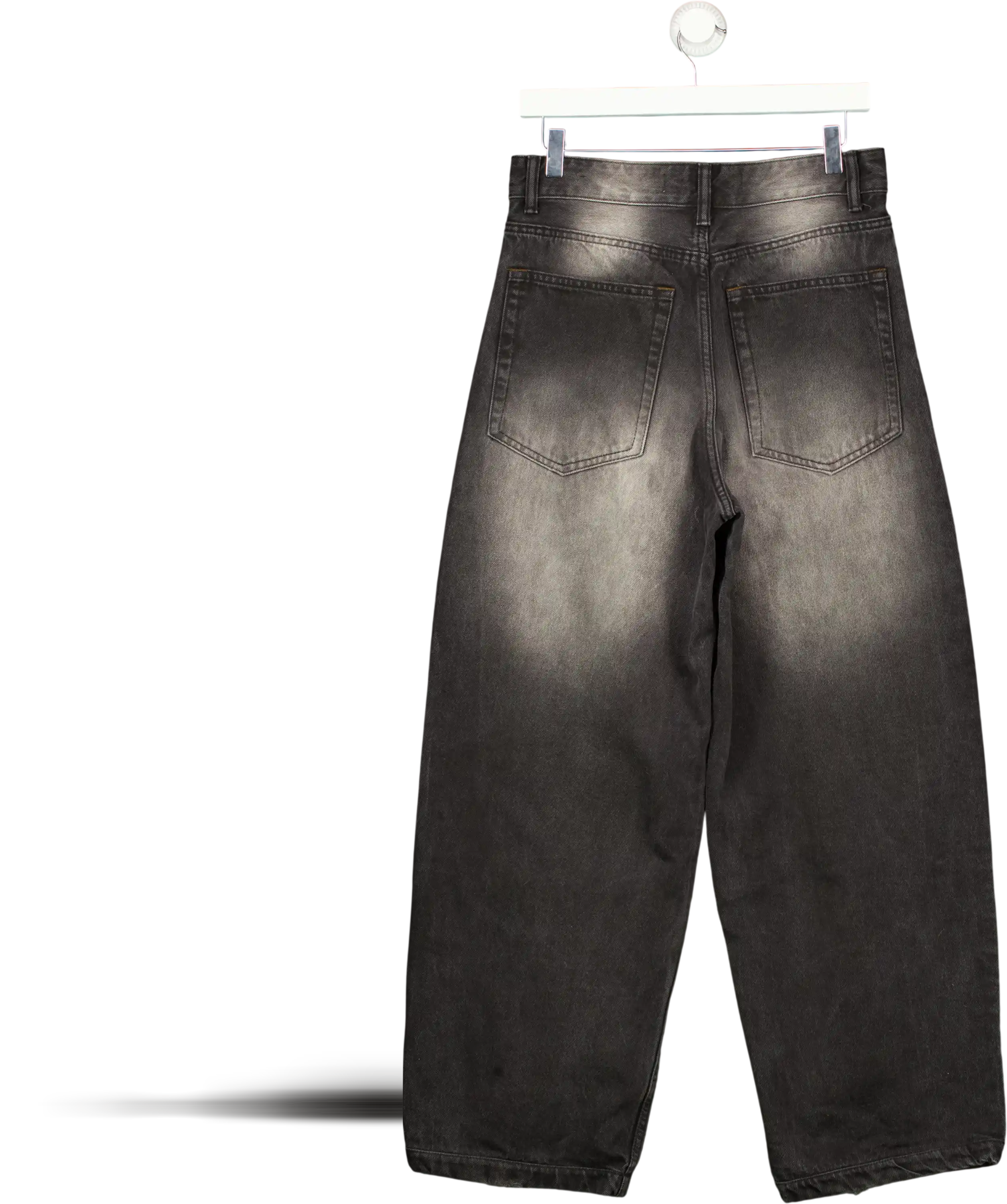 Bershka Black Twisted Fit Jeans UK 8