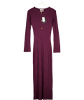 4th & Reckless Burgundy Red Rita Ribbed Knitted Long Sleeve Maxi Dress UK 10