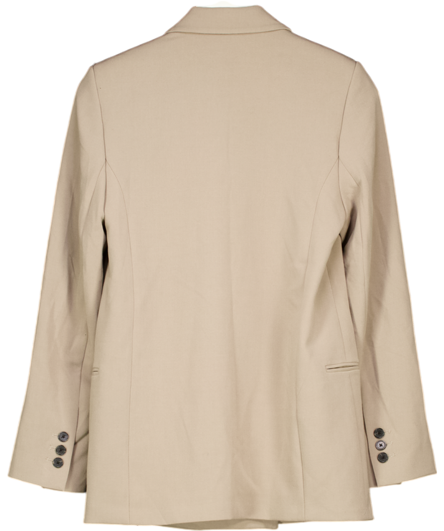 ZARA Beige Double Breasted Blazer UK XS