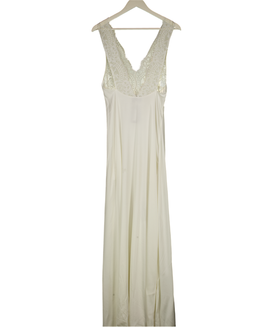 MANDIBREEZE X Lovisa Barkman White Silk And Lace Dress UK XS