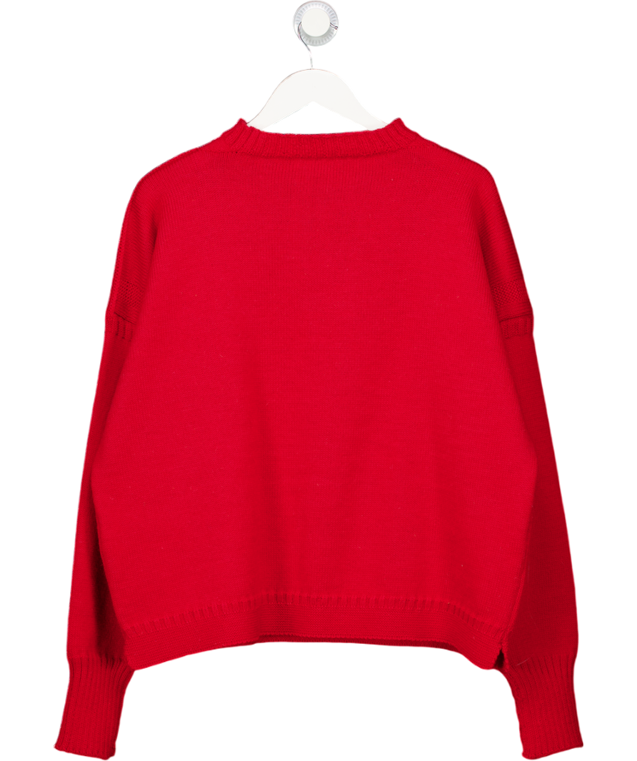 le tricoteur Tartan Red Rocquaine Guernsey Jumper - 50" Chest UK XXL