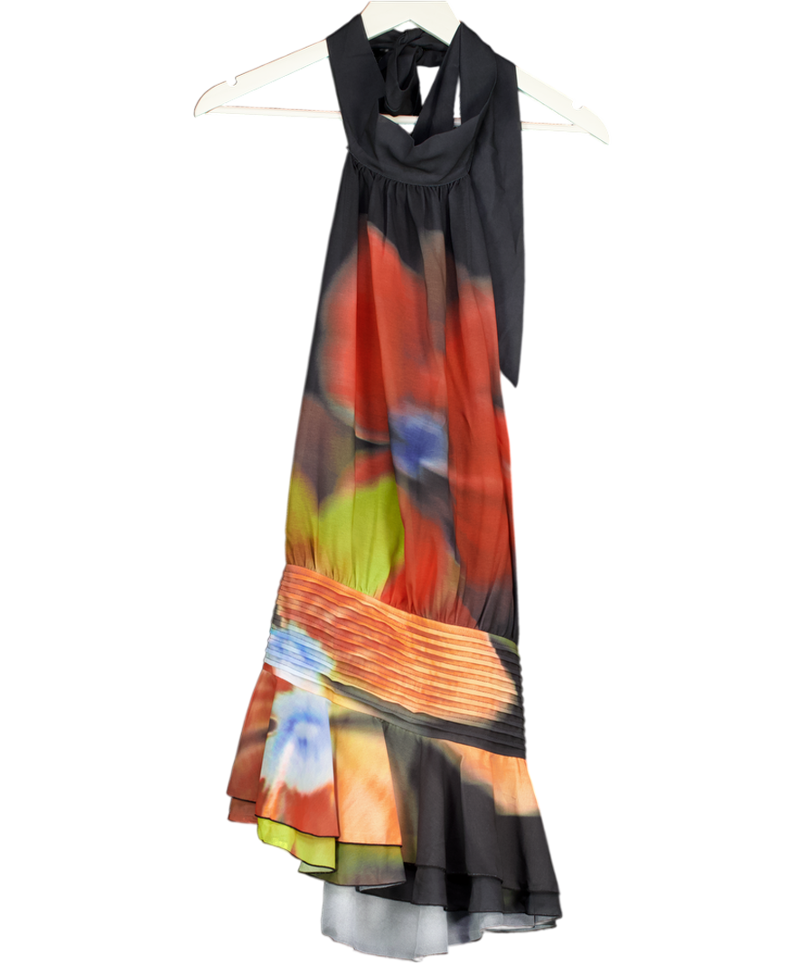 Peppermayo Multicoloured Willow Chiffon Mini Dress - Moody Floral UK 10