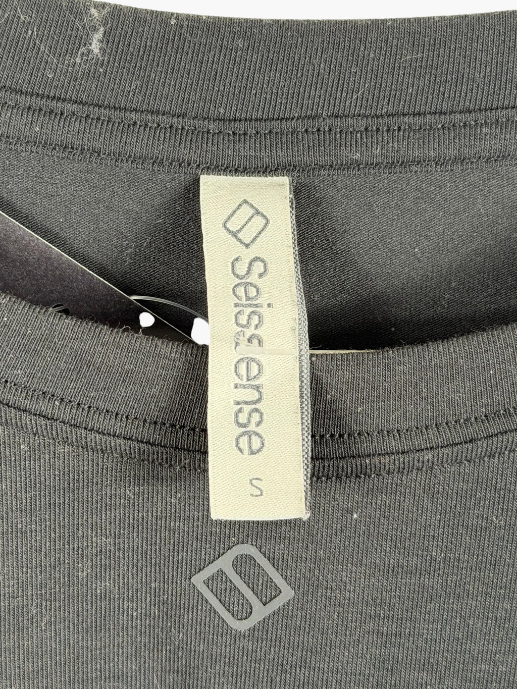 SEISSENSE Black Recycled Polyester T-Shirt UK S