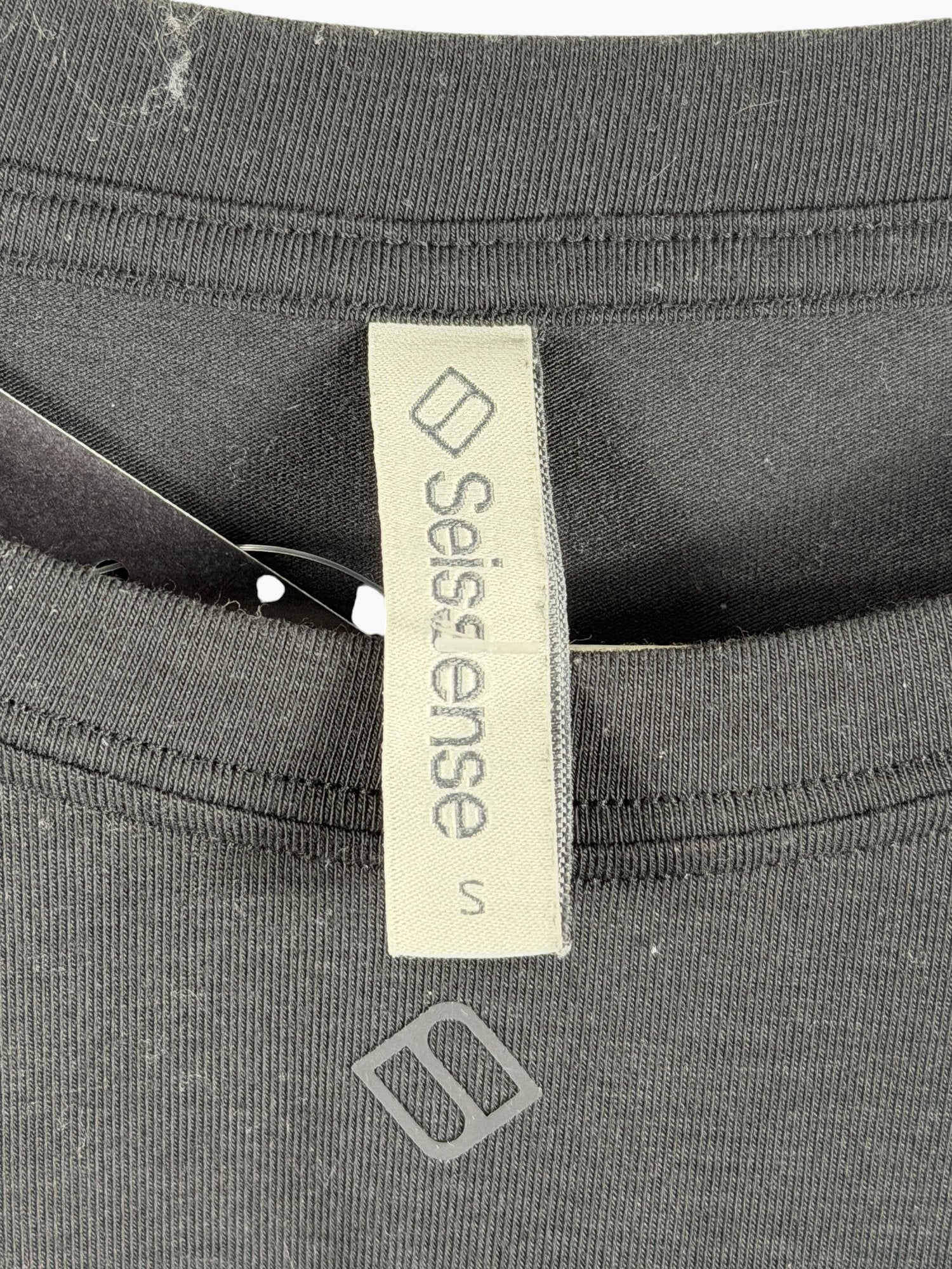SEISSENSE Black Recycled Polyester T-Shirt UK S