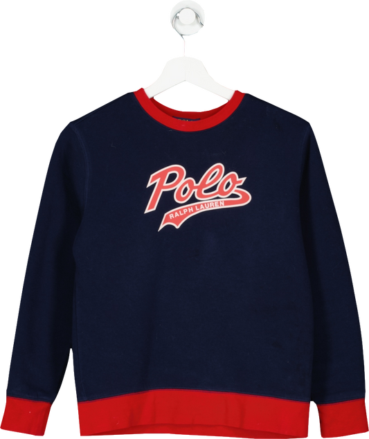 Polo Ralph Lauren Blue Polo Logo Crew Neck Sweater 10 Years