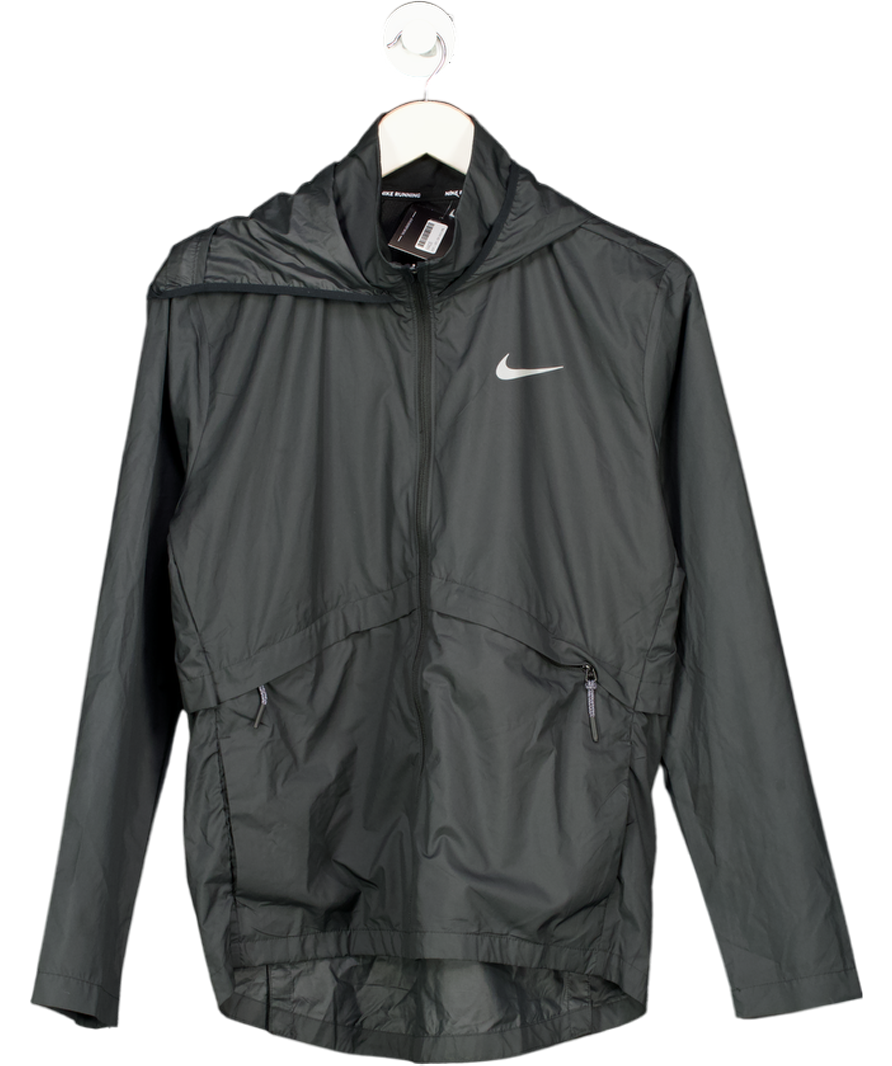 Nike Black Running Hooded Windbreaker Jacket UK M