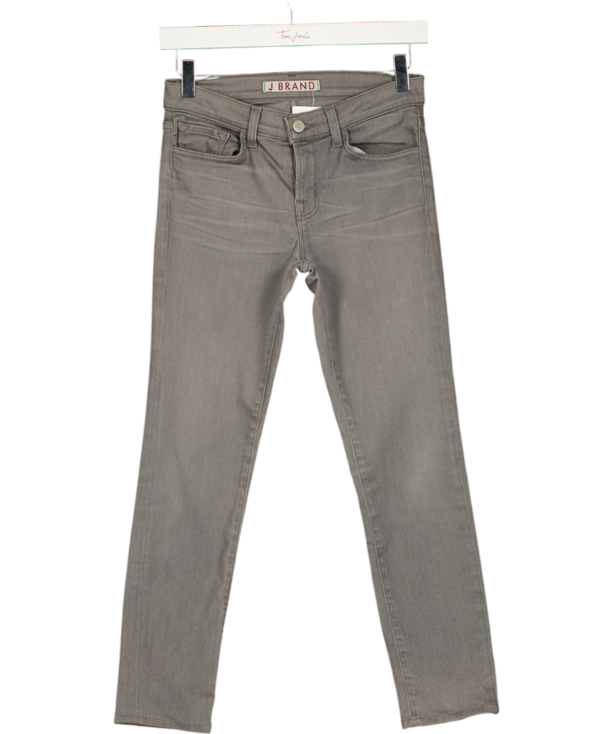 J BRAND Grey Wash Mid- Rise Skinny Jeans W25