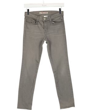 J BRAND Grey Wash Mid- Rise Skinny Jeans W25