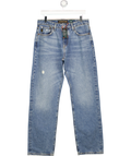 Superdry Blue Organic Cotton Straight Jeans W33