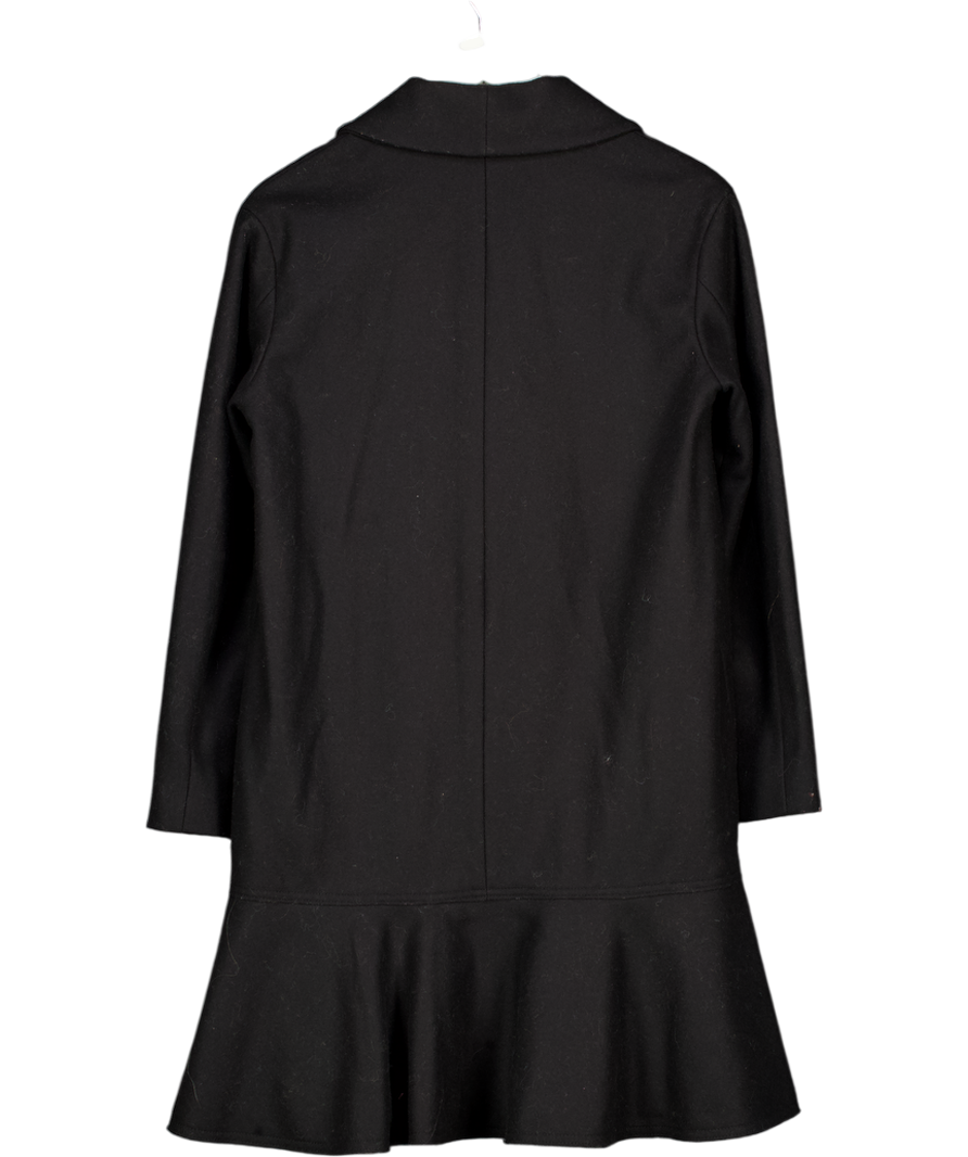 AllSaints Black Double Breasted Grace Italian Wool Blend Coat UK S