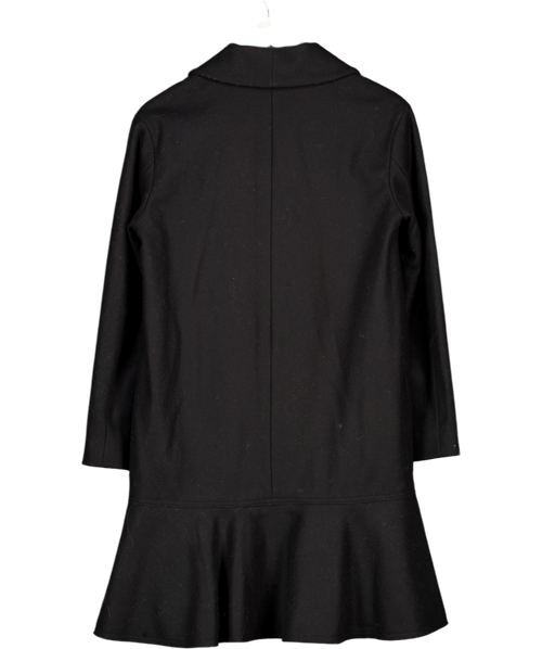 AllSaints Black Double Breasted Grace Italian Wool Blend Coat UK S