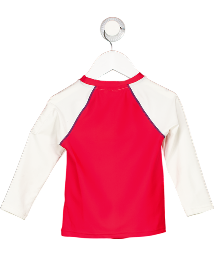 SUNUVA Red Red/ White Long Sleeve Rash Vest 2 Years