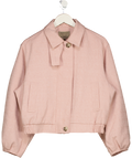 RIVER ISLAND Pink Funnel Neck Bubble Hem Bomber Jacket UK 6